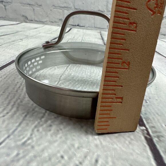 Calphalon Stainless Steel Replacement Glass Vented Lid 5 3/8" ID 6 OD - Picture 5 of 5